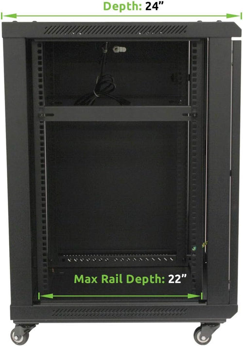15U Wall Mount Server Data Cabinet with Casters W2378
