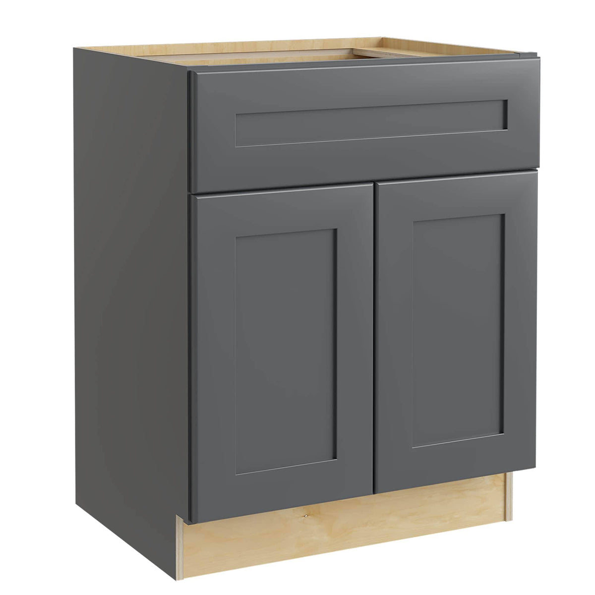 27-in W x 34.5-in H x 24-in D Deep Onyx Painted Sink Base Cabinet G53911