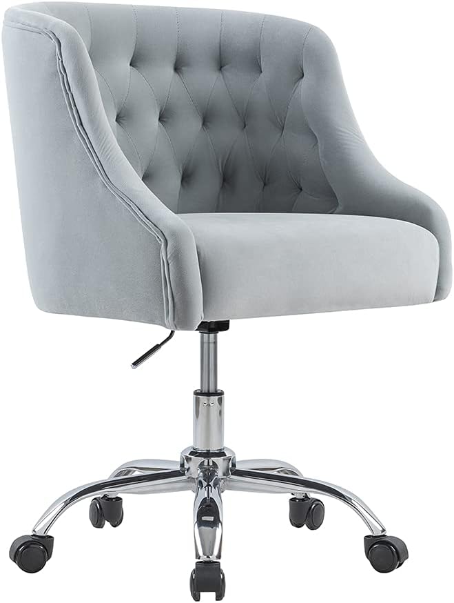 Pink Velvet Height Adjustable Office Chair X668
