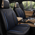 Leather Car Seat Covers Front Pair Black Blue J840