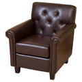 Brown Tufted Leather Club Chair H70662