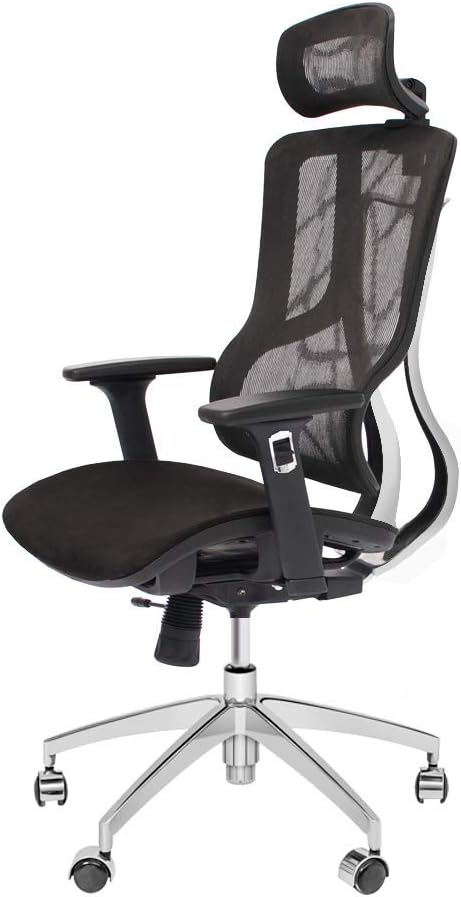 Black Ergonomic Mesh Office Chair with Headrest and 3D Armrest O41302