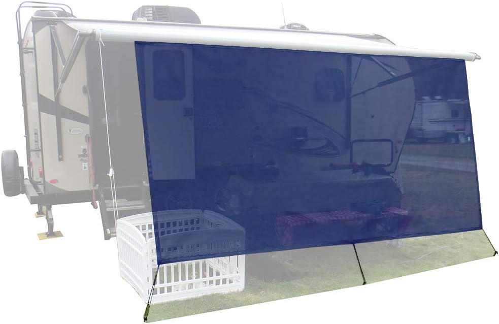 Navy Blue Mesh RV Awning Sunshade E5274