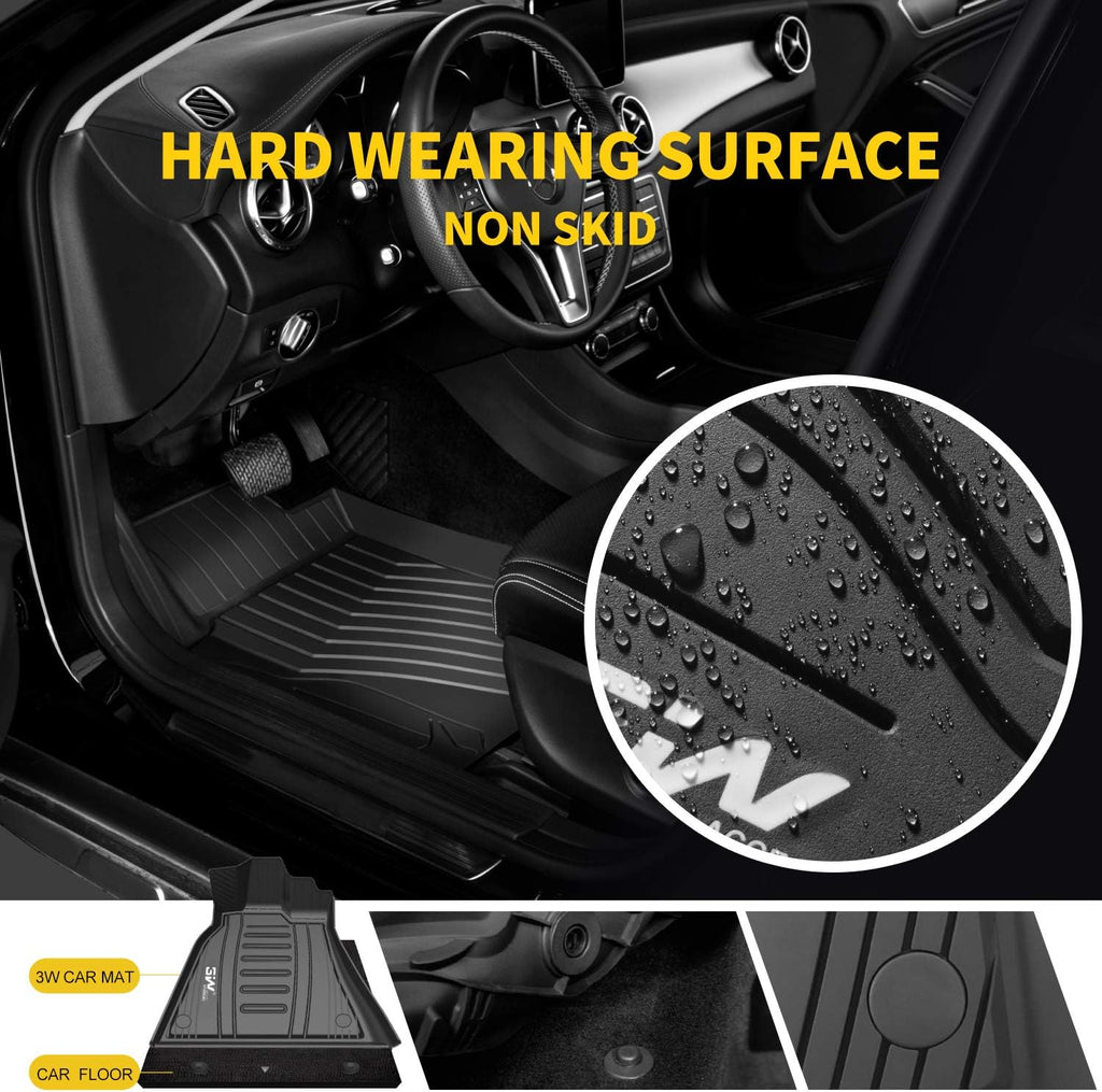 TPE All Weather Custom Fit Floor Mats Black Full Set Q1262