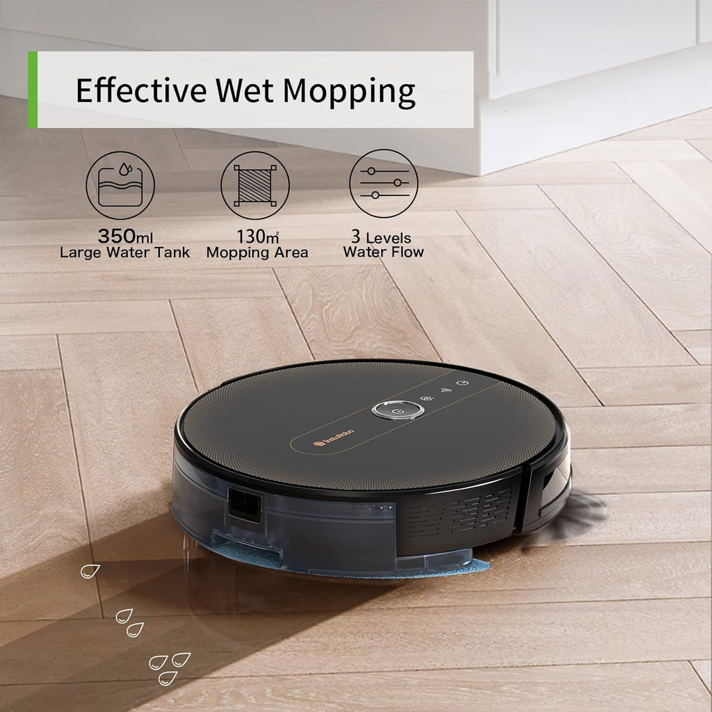 Black Robot Vacuum and Mop, 2000Pa Q42280