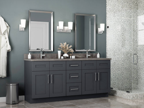 27-in W x 34.5-in H x 24-in D Deep Onyx Painted Sink Base Cabinet G53911