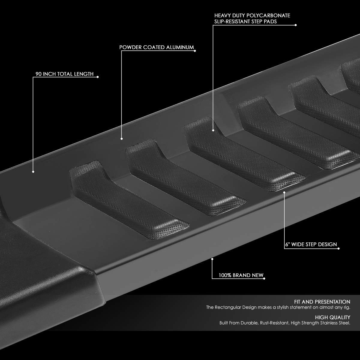 Black 6.25 Nerf Bar Side Step Running Board T919257