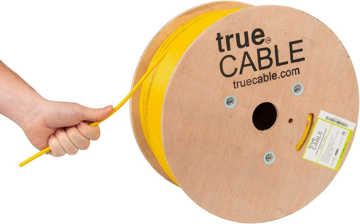 Pink 1000ft Cat6A Plenum Bare Copper Ethernet Cable W42912