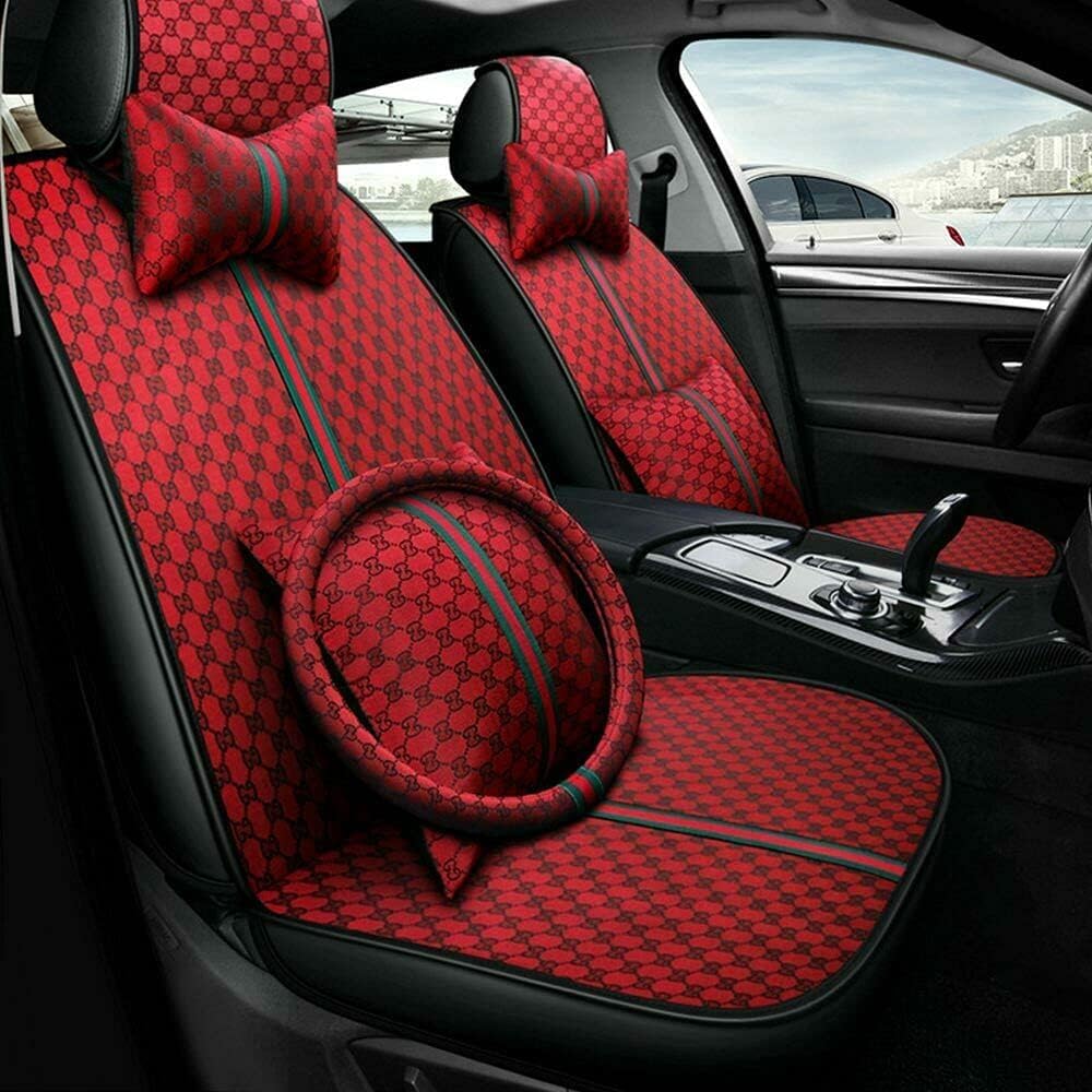Faux Leather Car Seat Covers Full Set Q98311