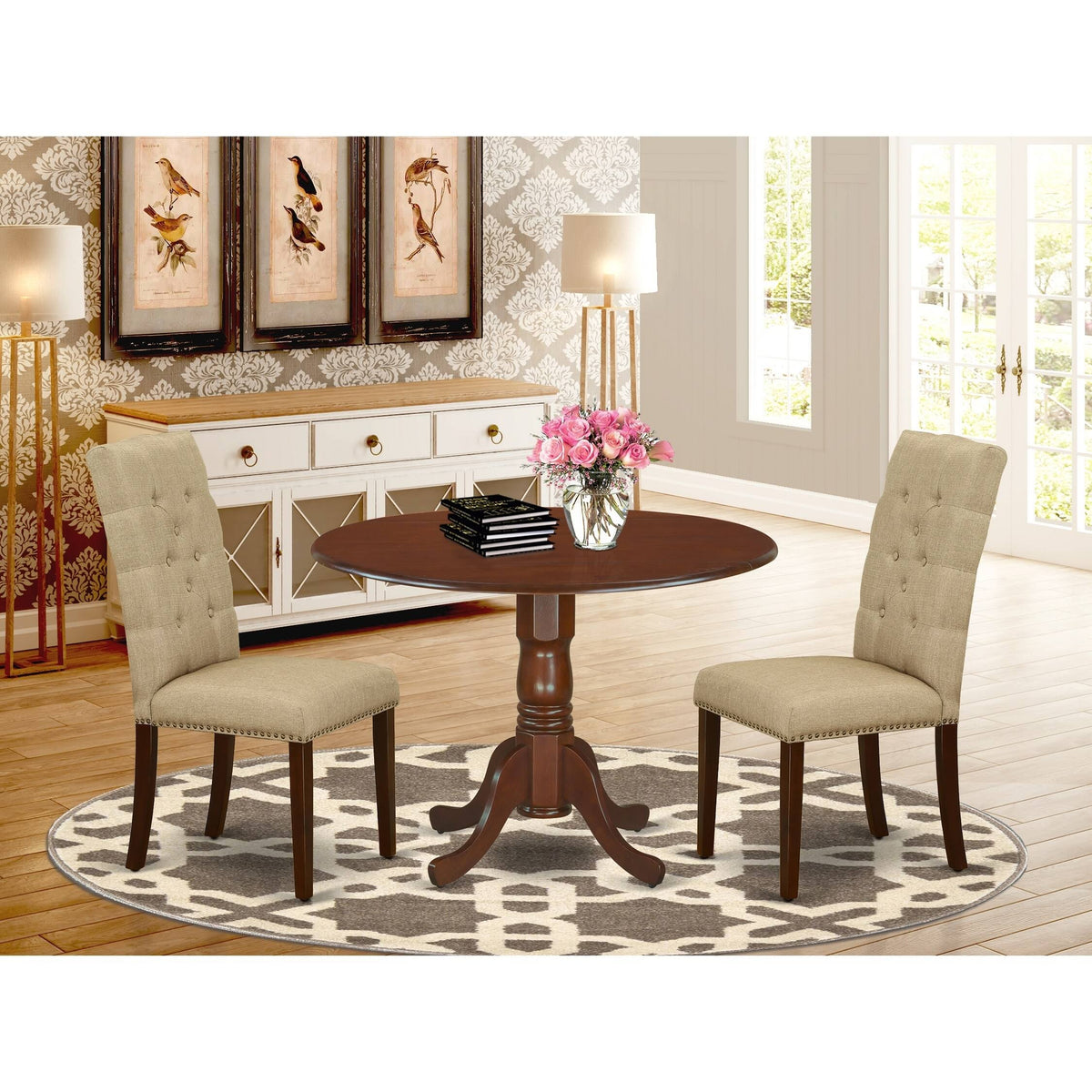 3 Piece Mid Century Dining Table Set Z141198