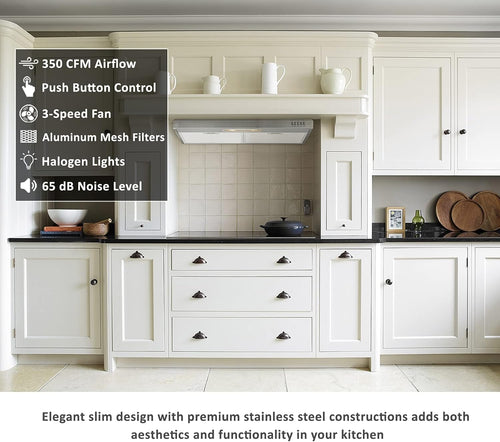 30 inch Under Cabinet Ducted Stainless Steel Range Hood C67064