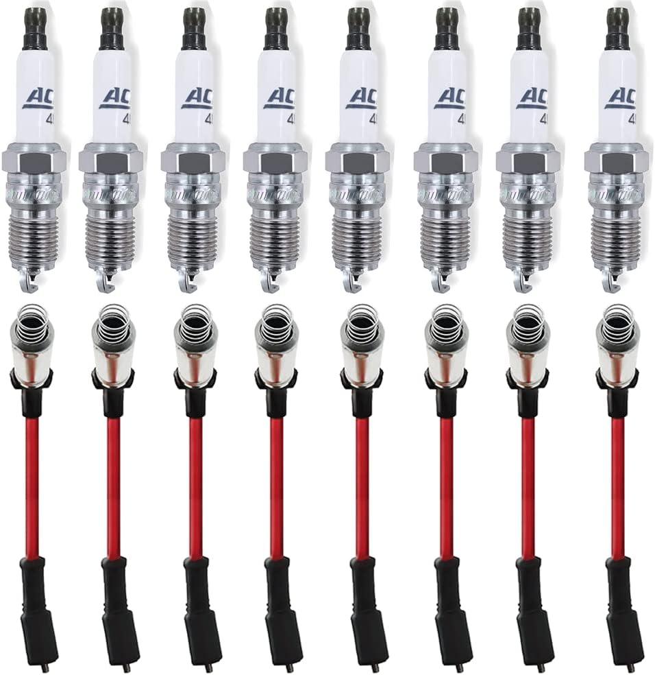 8 pcs Spark Plugs Wires + Spark Plugs H387751