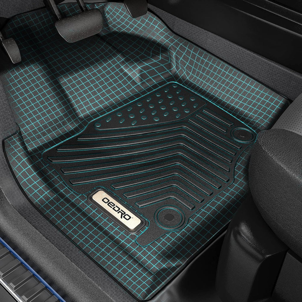 Black 2 Row TPE Floor Mats H1455