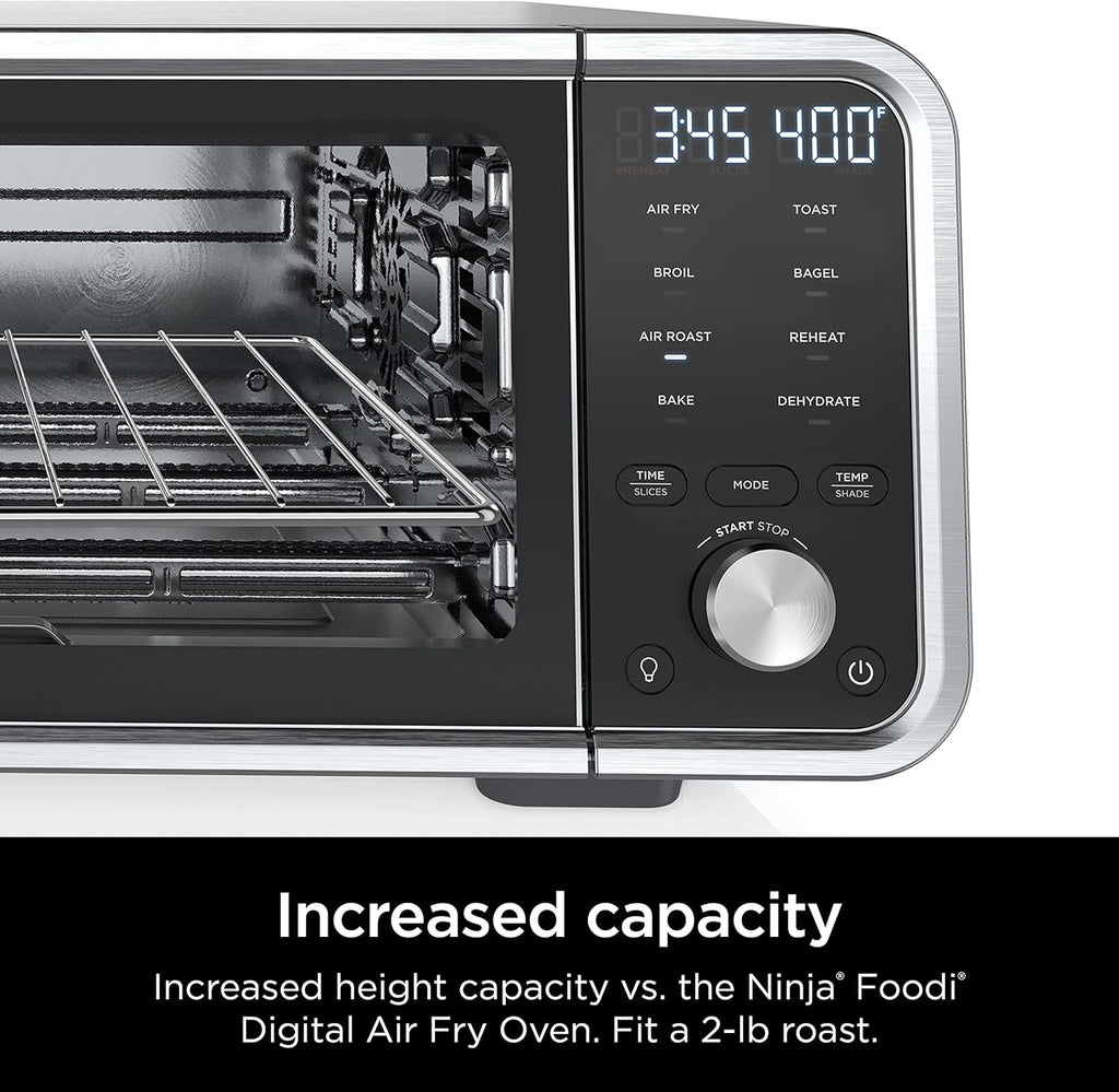 8-in-1 Digital Air Fry Oven with Air Fry Basket, Wire Rack & Crumb Tray, Silver U356372