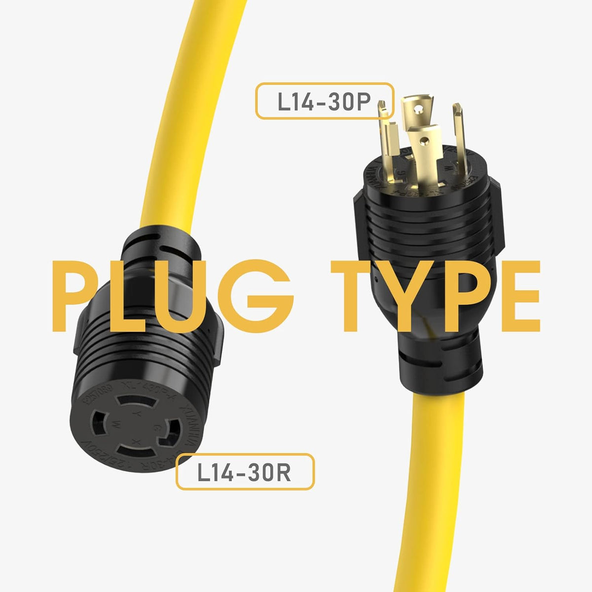 30A 125/250V 7500W Generator Power Extension Cord 40 Feet A6641