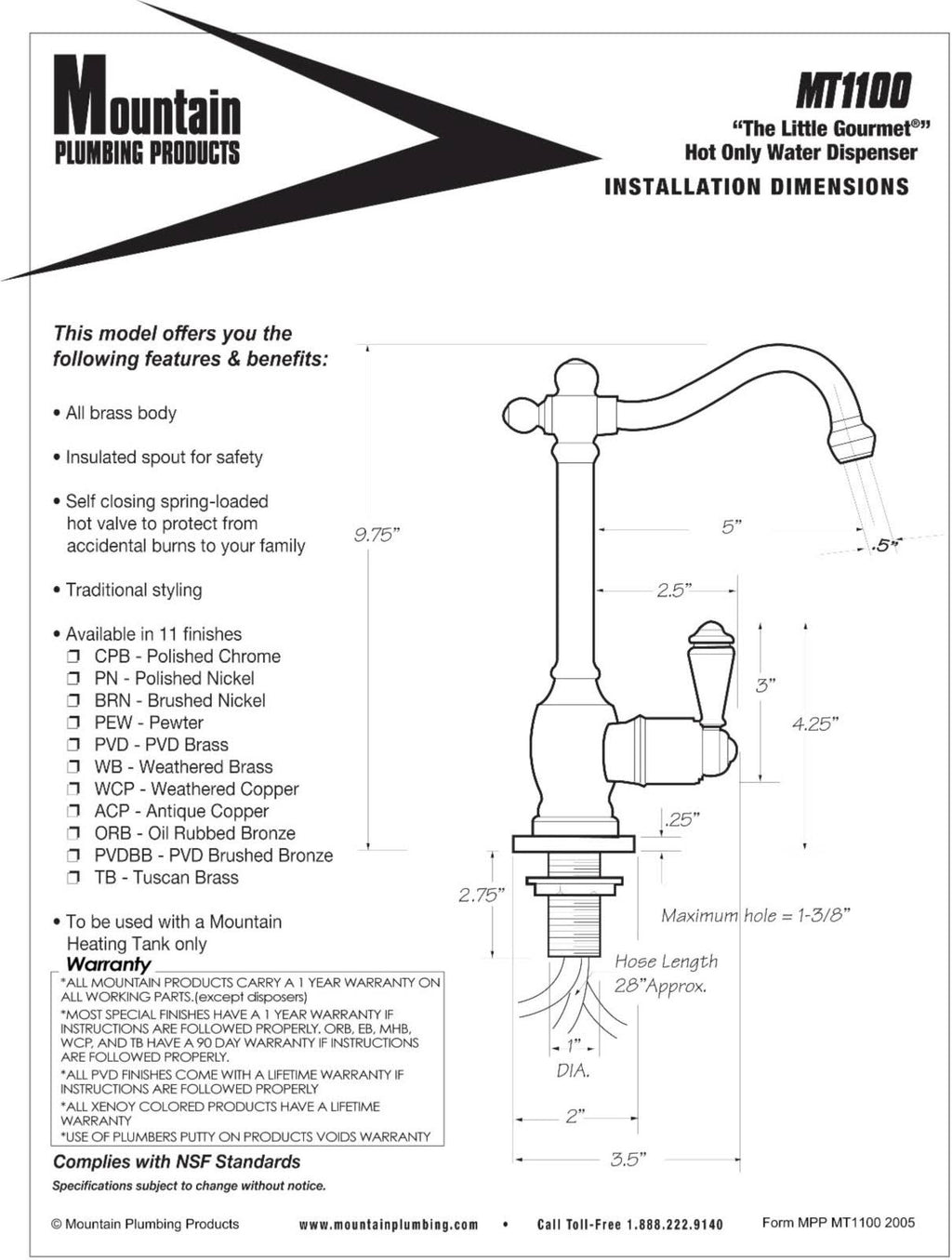 Hot Water Dispenser N129686