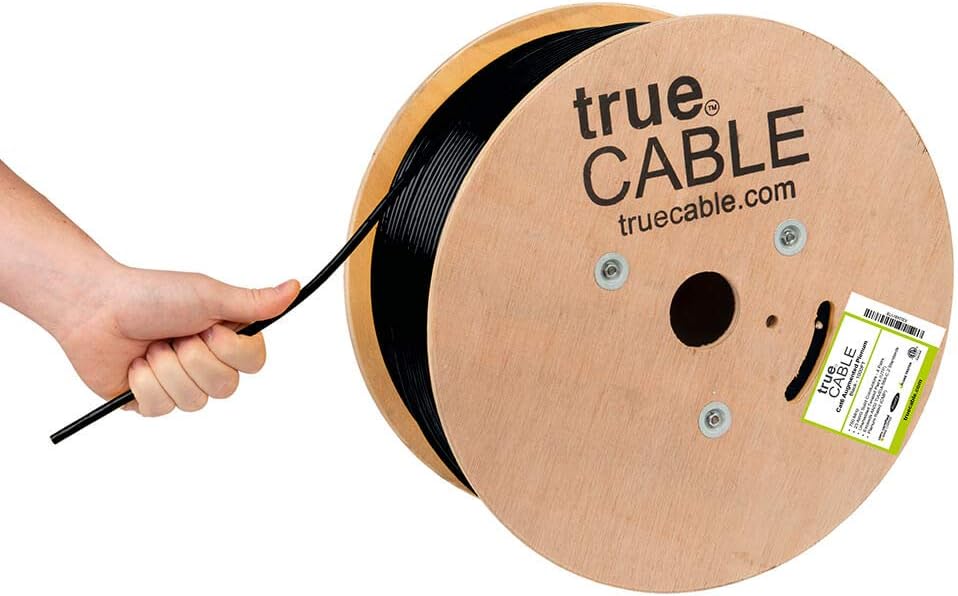 Pink 1000ft Cat6A Plenum Bare Copper Ethernet Cable W42912