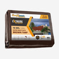 16 MIL Heavy Duty Waterproof Tarp Cover 12' X 30' Brown D476445