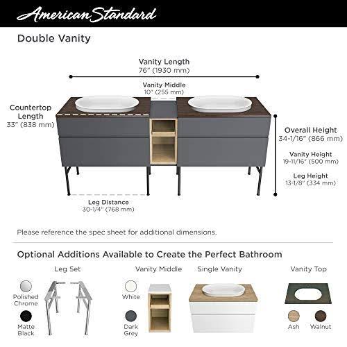 33 in. Above Counter Sink Top with Single Faucet Hole in Walnut N1564