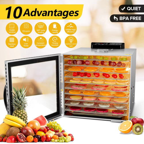 12 Trays Stainless Steel Food Dehydrator O103126