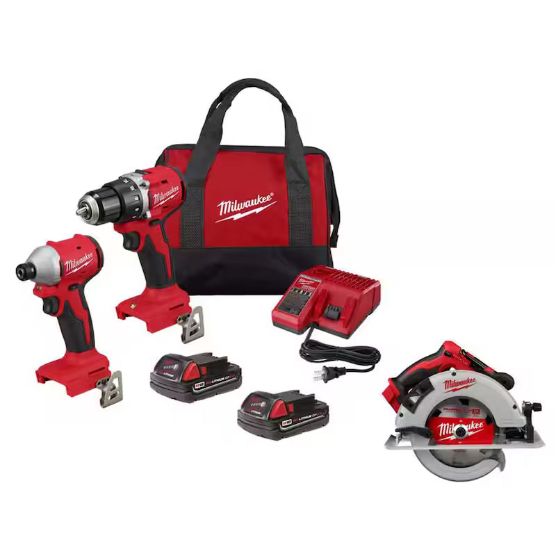 18V Brushless Cordless Compact Drill/Impact Combo Kit with 7-1/4 in. Circular Saw I408711