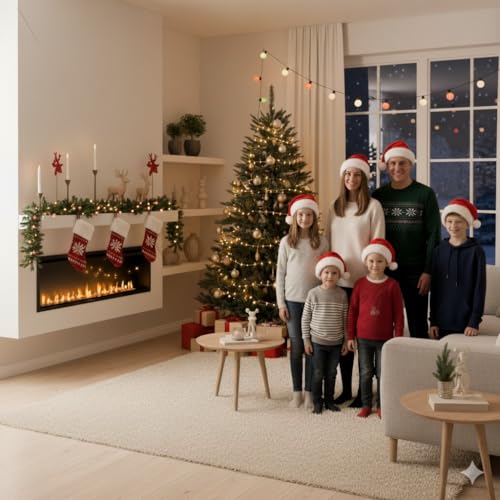 Plush Santa Hat 6 Pack E868