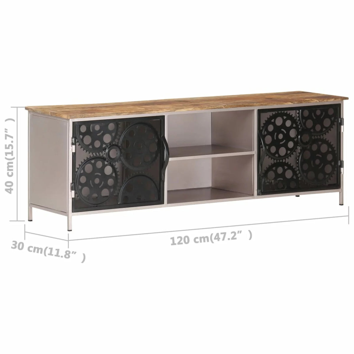 Mango Wood TV Cabinet with 2 Doors Y53978