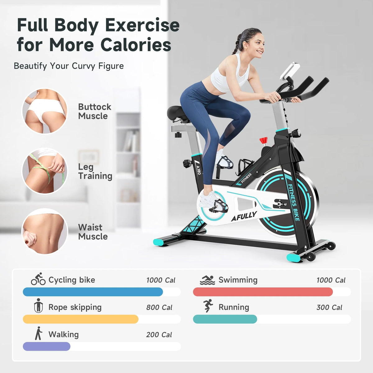 Indoor Cycling Exercise Bike 35 Lbs Flywheel F419