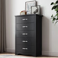 Black 5 Drawer Dresser K7005