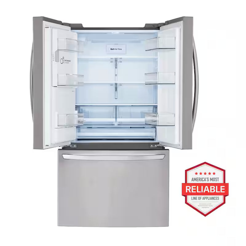 3 Door French Door Refrigerator with Ice and Water Dispenser O98387