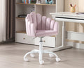 Purple Velvet Adjustable Kids Swivel Chair E675769