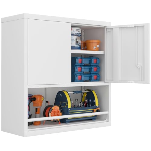 Metal Garage Storage Cabinet with Wheels and Adjustable Shelves D994246