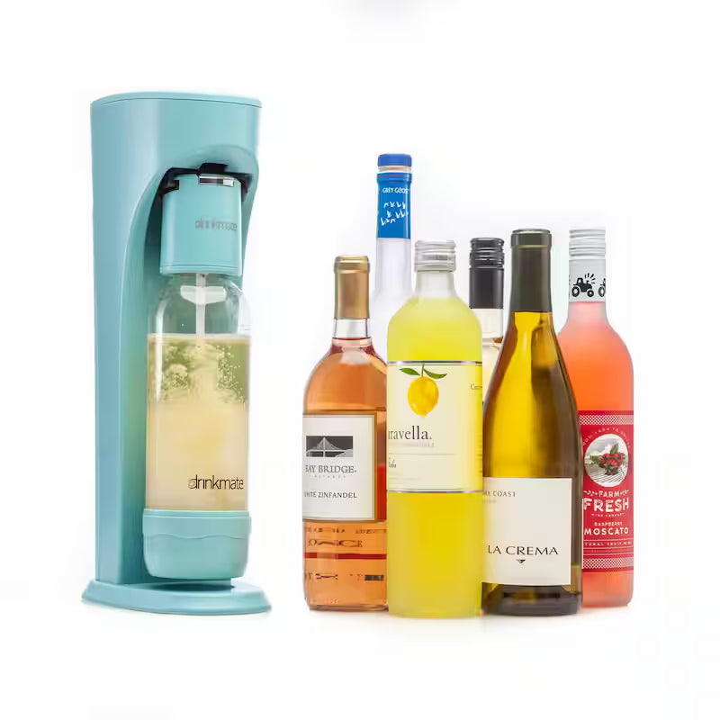 Sparkling Water Soda Maker Machine with 3 60L CO2 Cartridge, 1L and 0.5L Bottles U16888