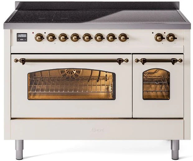 48 Induction Range with Electric Oven in Antique White V2199