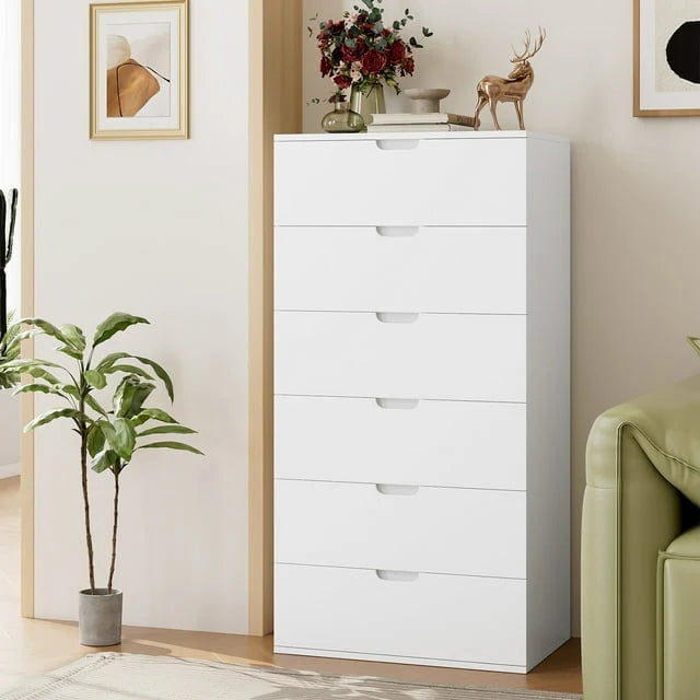 White 6 Drawer Dresser Q222992