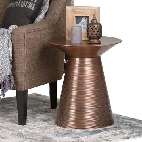 18 inch Metal Accent Side Table Q56956