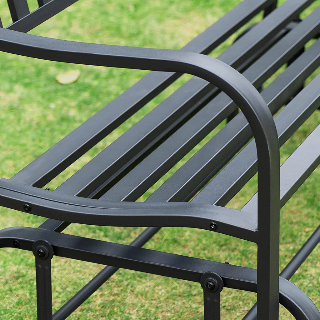 Black Patio Glider Bench E236110