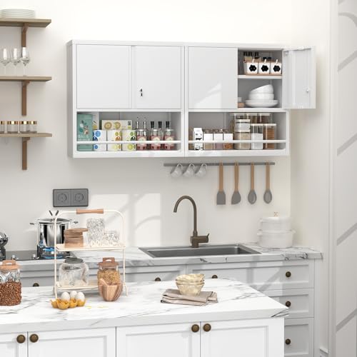 Metal Garage Storage Cabinet with Wheels and Adjustable Shelves D994246
