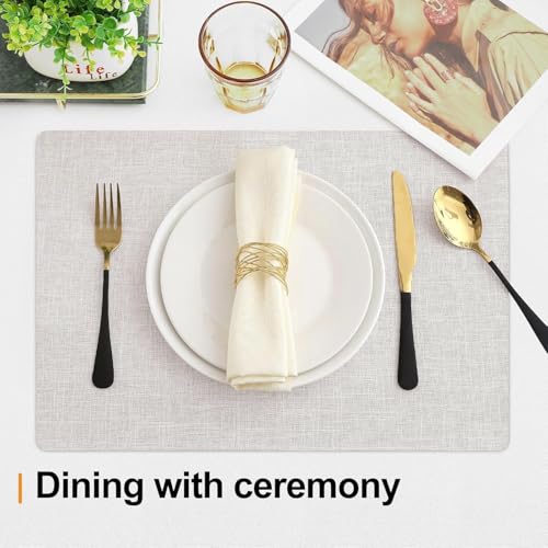 Cotton Linen Blend Placemats Set of 6 T3680