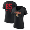 Women's Black V-Neck T-Shirt D5597