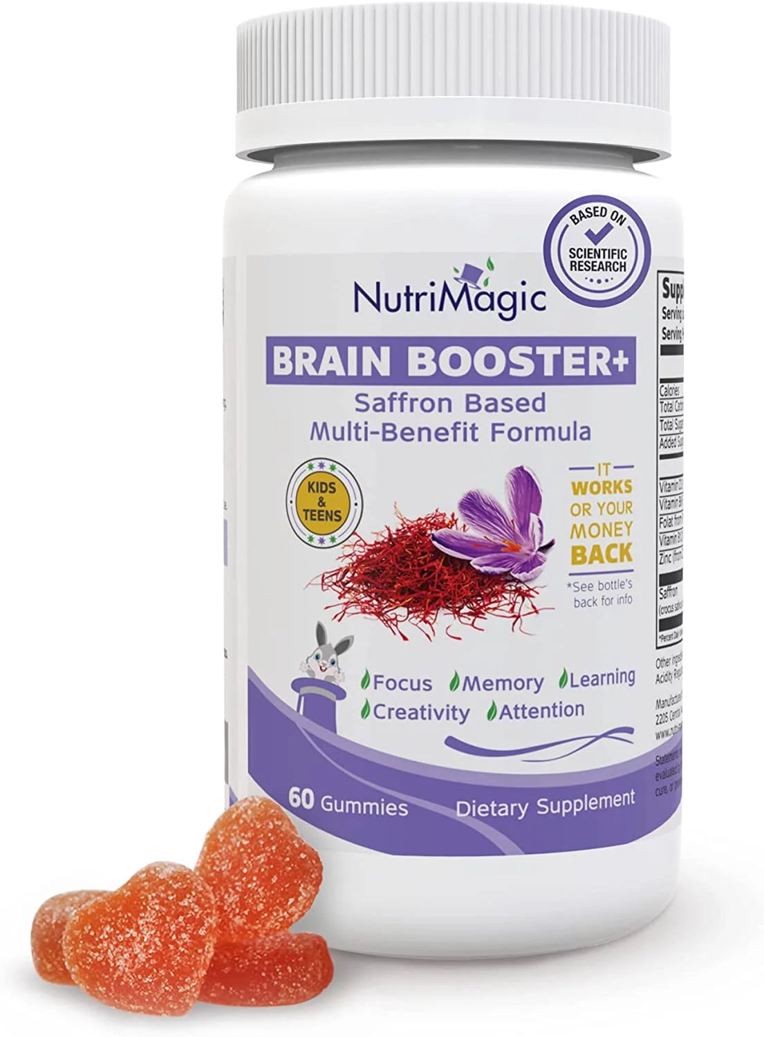 Saffron-Based Vegan Brain Health Supplement & Multivitamin, 60 Pack J9594