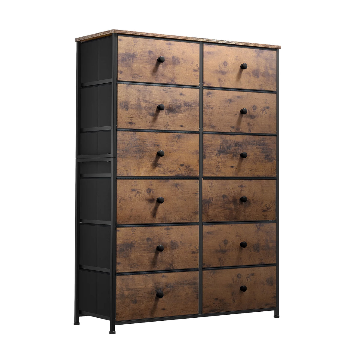 Set of 2 12 Drawer Fabric Dresser G288