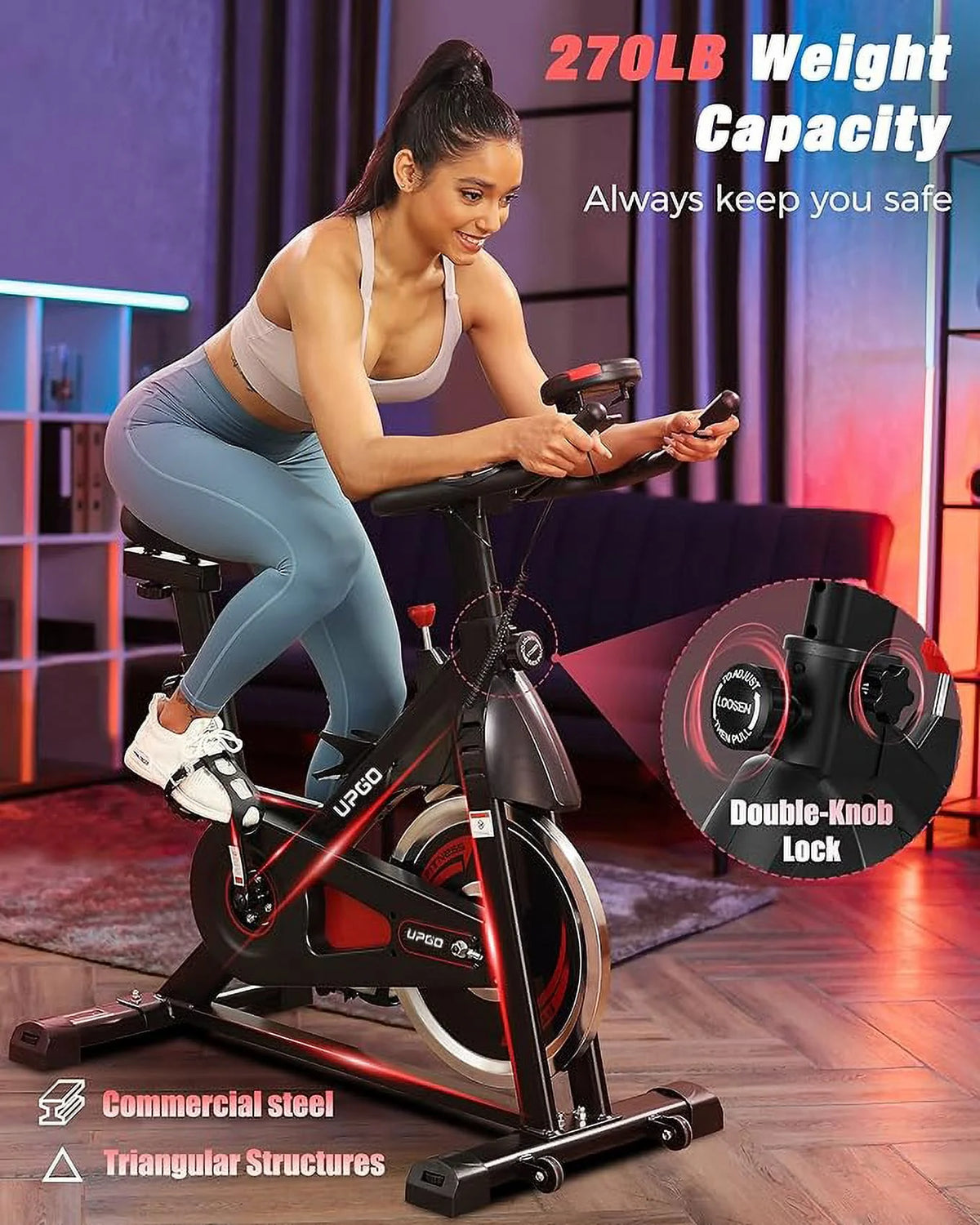 Indoor Cycling Bike with Ipad Mount C910298