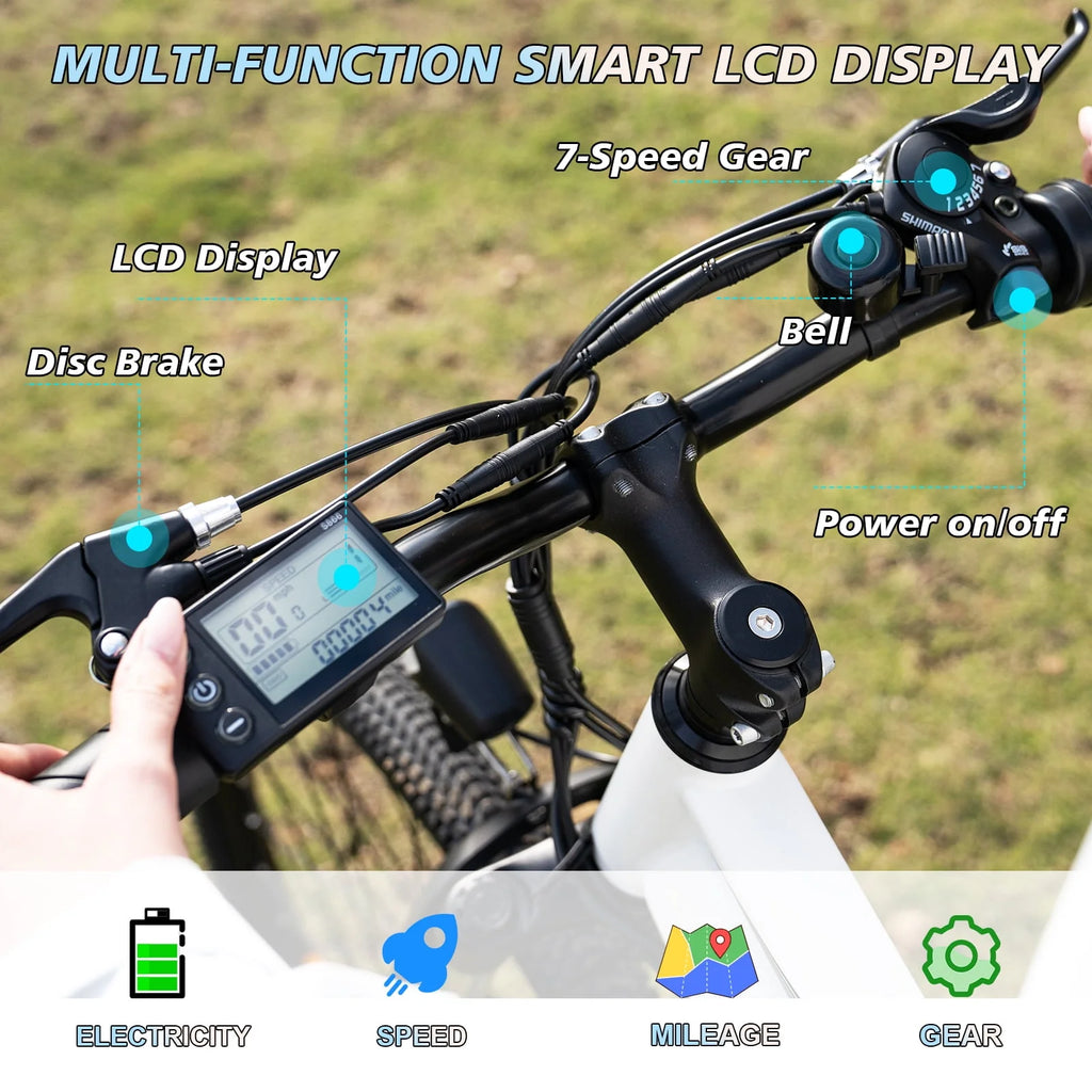 500W 26 Electric Bike 20MPH 36V 12Ah 7 Speed K37642