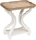 Farmhouse Wood Accent Table with Tray Top K6484