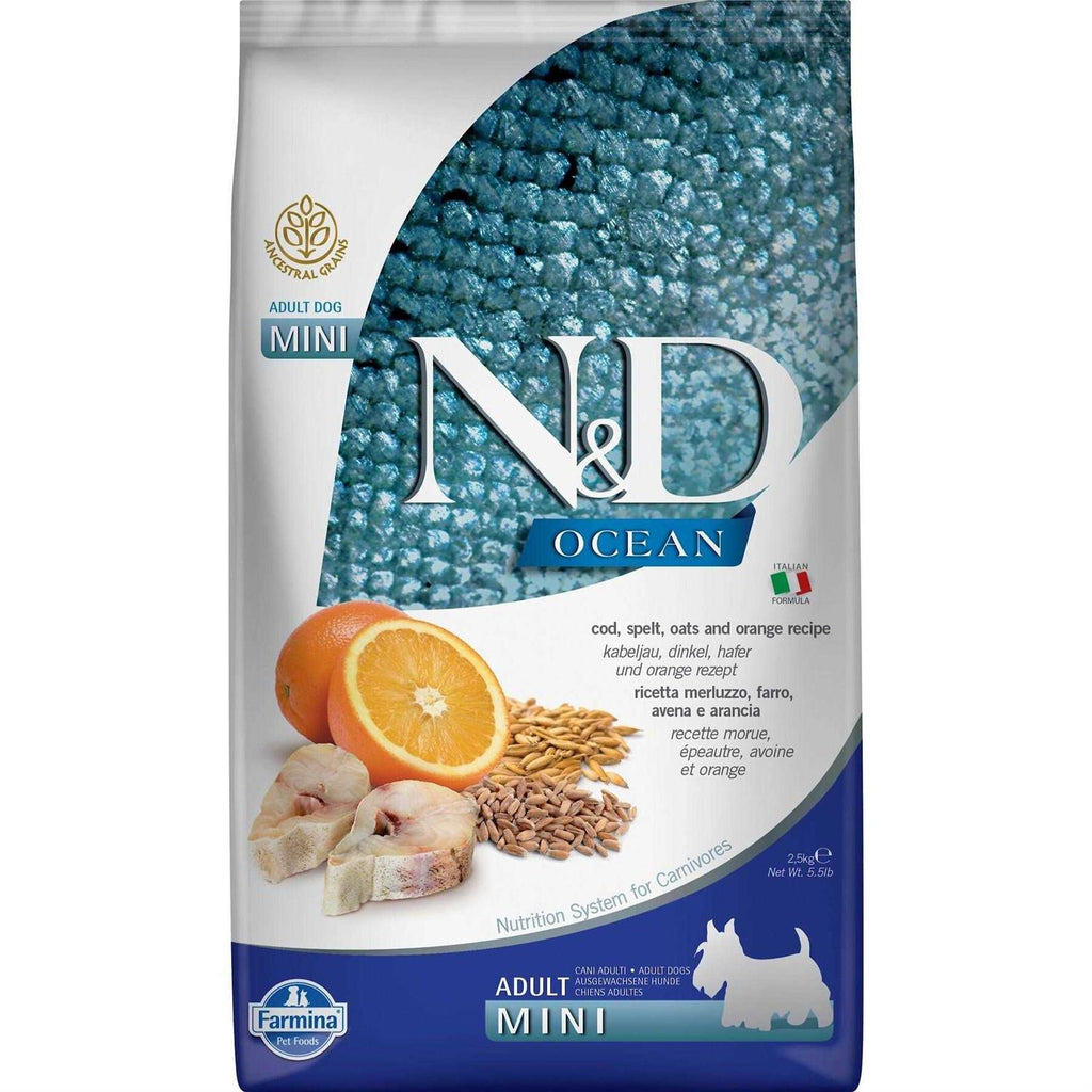 Cod & Orange Adult Mini Dry Dog Food F750915