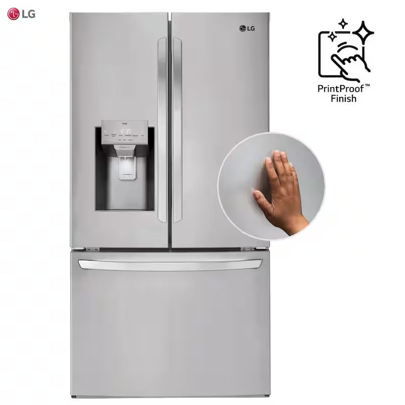 3 Door French Door Refrigerator with Ice and Water Dispenser O98387