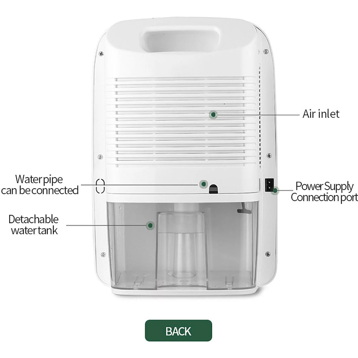 2.5L Dehumidifier with Drain Hose K8638