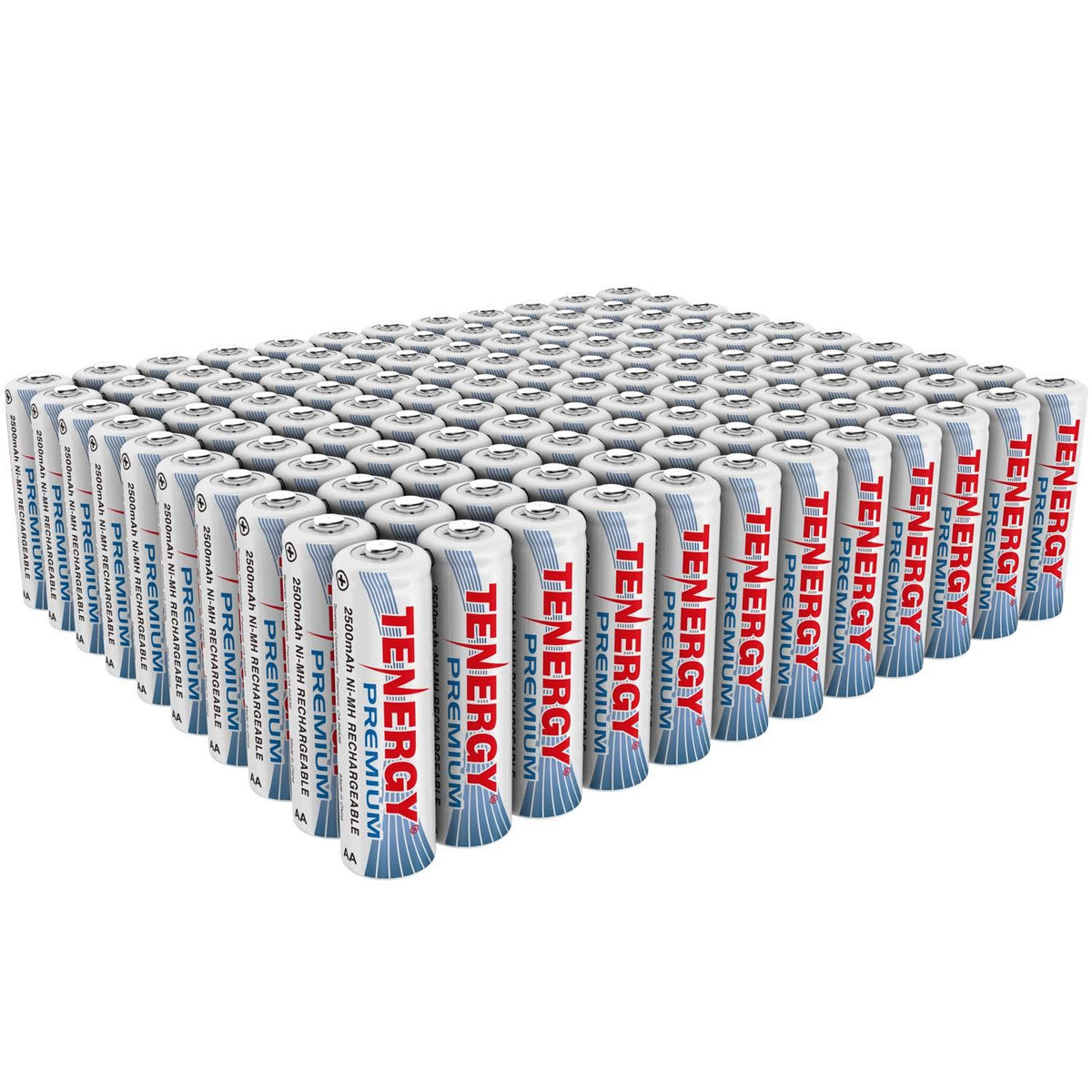 AA 2500mAh NiMH Rechargeable Batteries 100-Pack A30727