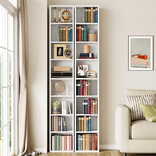 Tall Narrow 8 Tiers 71in Set of 2 Bookshelf R5387